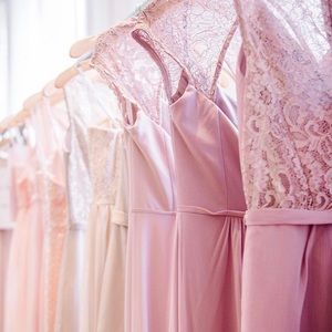 Blush Pink David’s Bridal Bridesmaid Dress